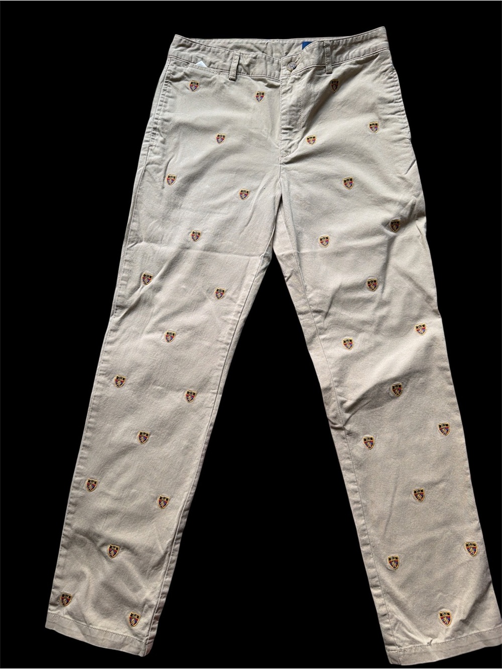 Polo RL Big Boys (8-20) Embroidered Shield Chino Pants (16, Khaki)